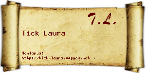 Tick Laura névjegykártya